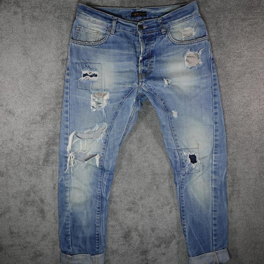 Vintage Y2K EX-J Distressed Italian Jeans TG.31 Made in Italy Denim